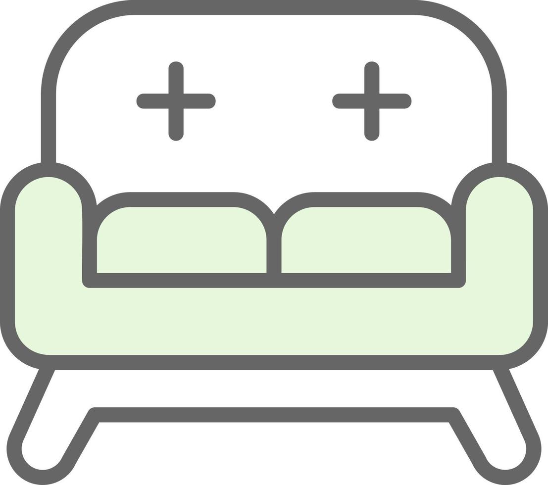 Sofa-Vektor-Icon-Design vektor