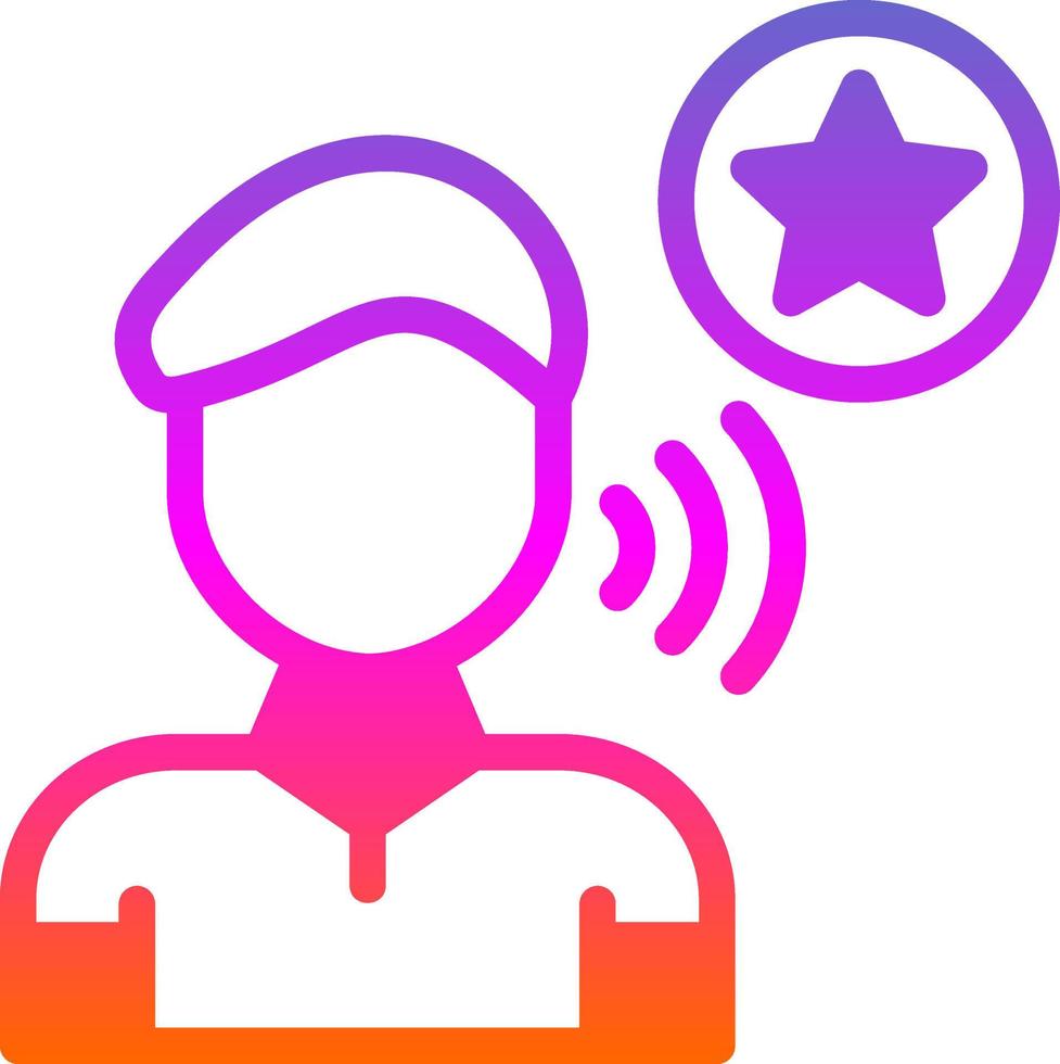 Influencer-Vektor-Icon-Design vektor