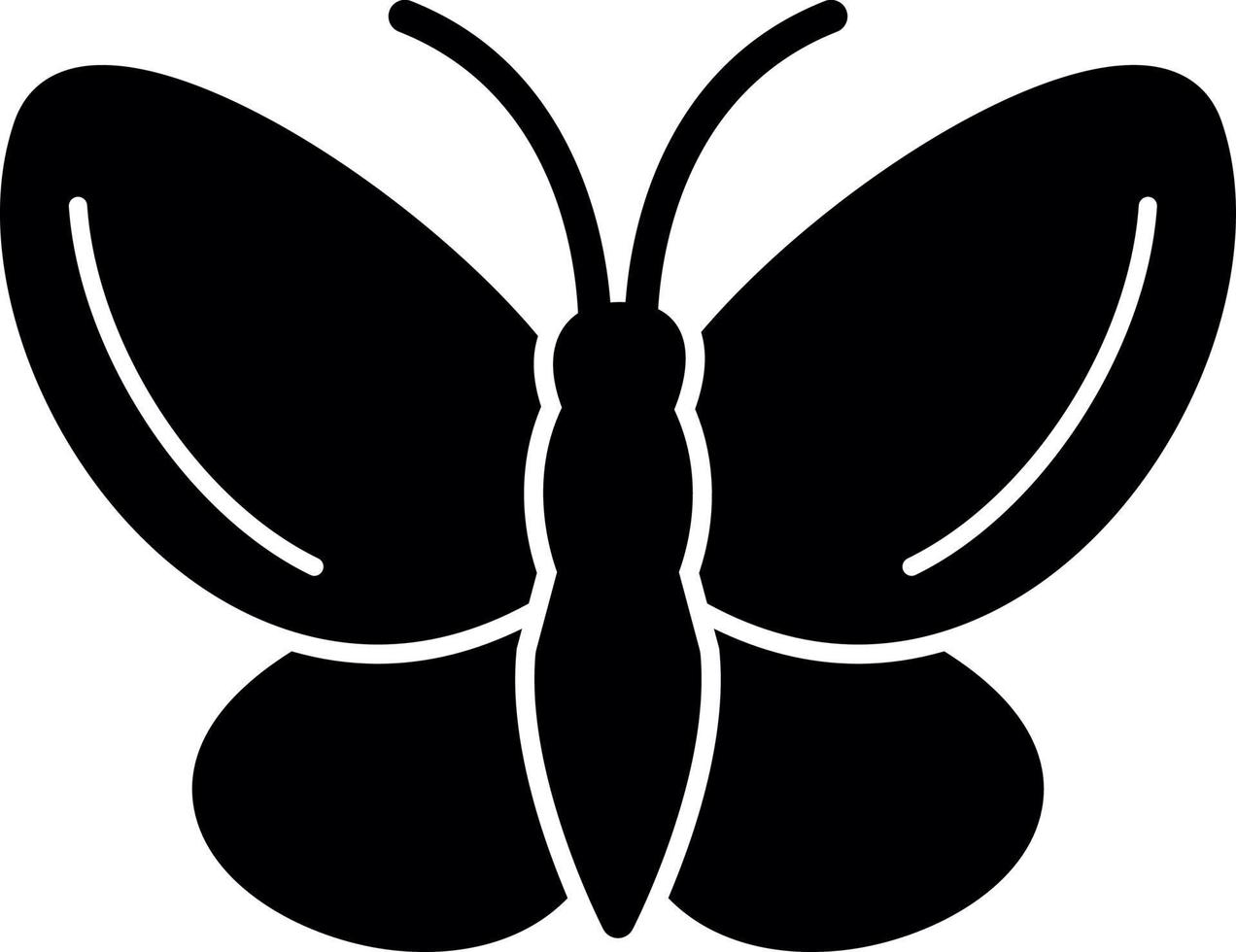 Schmetterling-Vektor-Icon-Design vektor