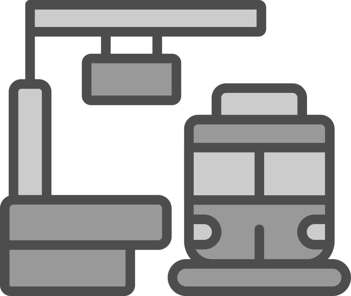 Bahnsteig-Vektor-Icon-Design vektor
