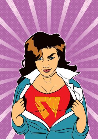 Superwoman Hintergrund Vektor