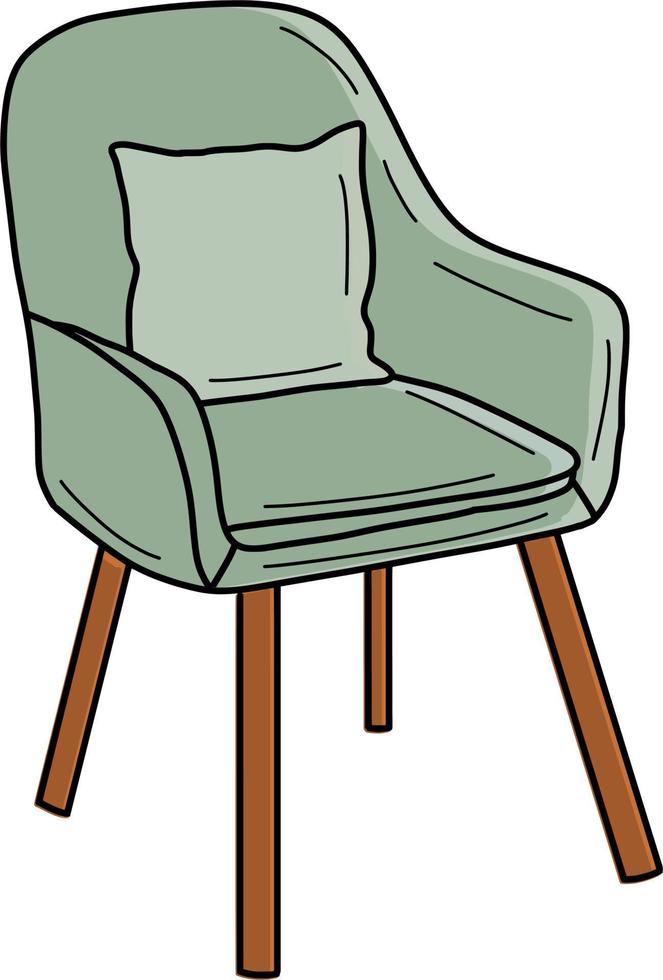 bequemer Stuhl im Wohnzimmer vektor