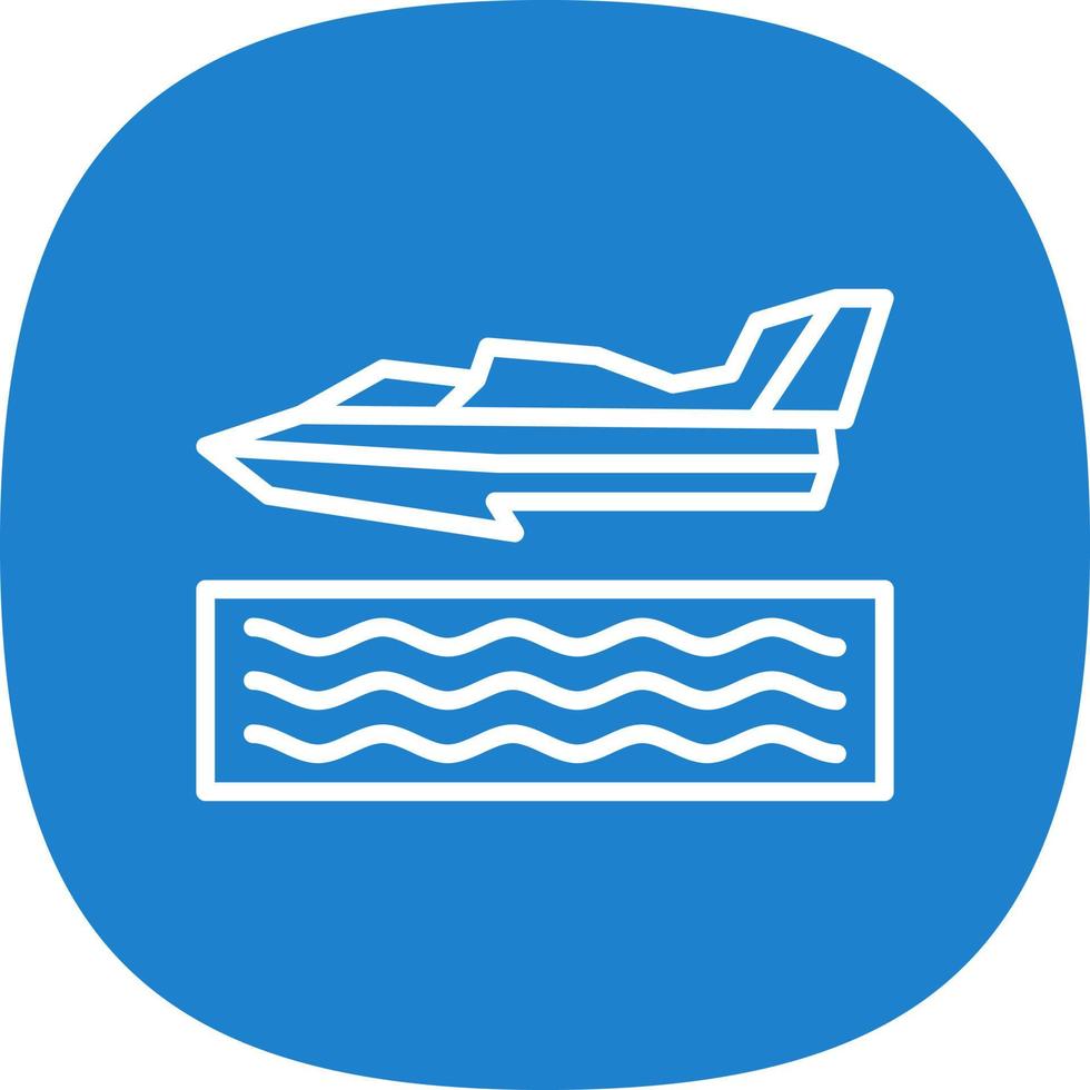 Wasserflugzeug-Rennvektor-Icon-Design vektor