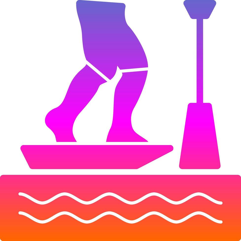 stå upp paddleboarding vektor ikon design