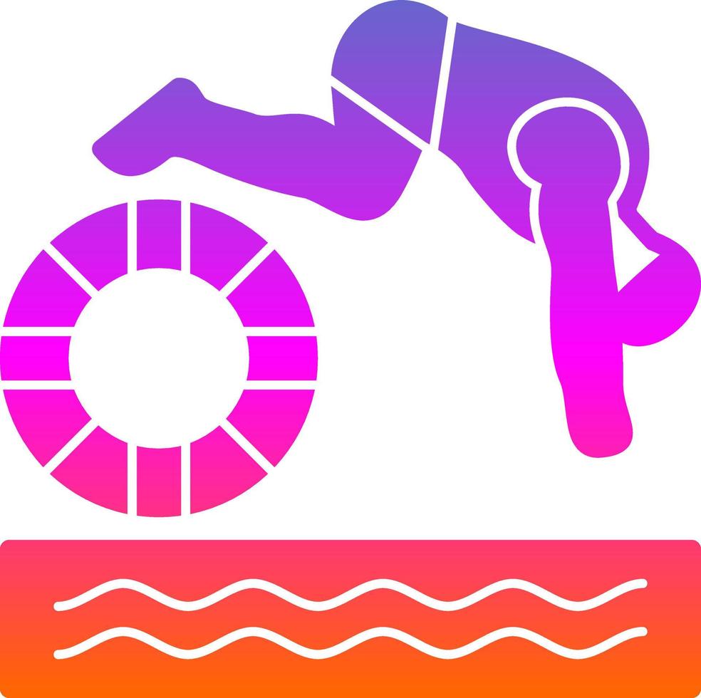 Rettungsschwimmer-Vektor-Icon-Design vektor