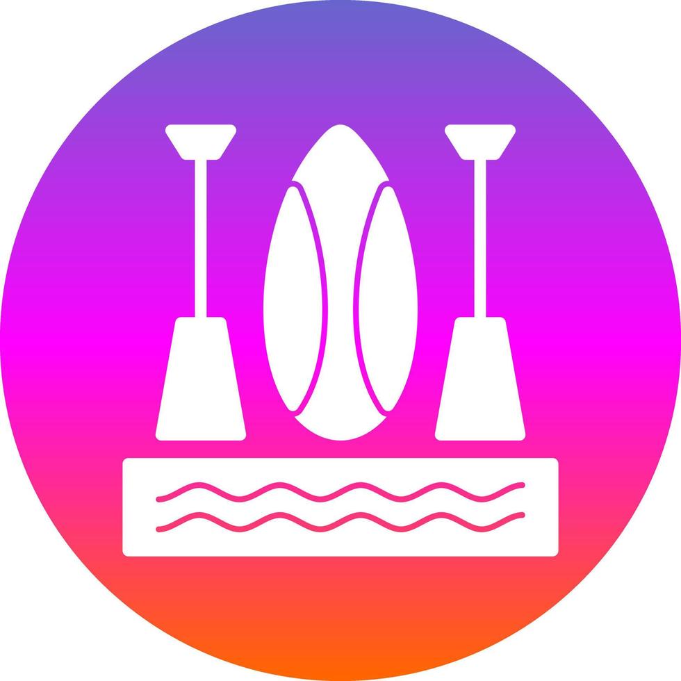 Paddleboarding-Vektor-Icon-Design vektor