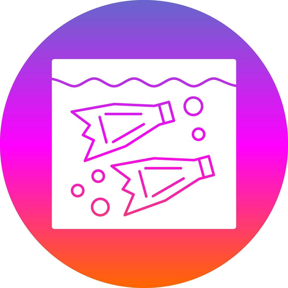 Flosse Schwimmen Vektor Icon Design