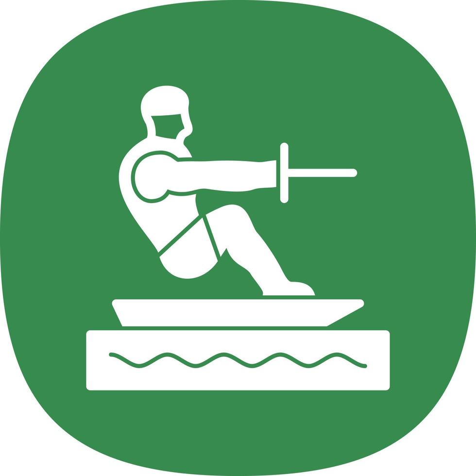 Barfuß-Skifahren-Vektor-Icon-Design vektor