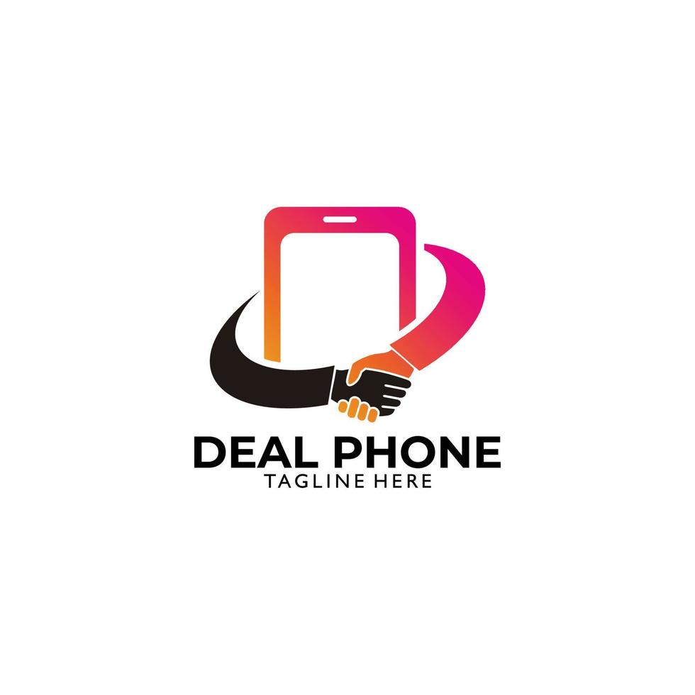 Deal-Telefon-Logo-Symbolvektor isoliert vektor