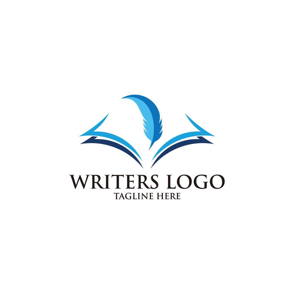 Schriftsteller-Logo-Icon-Vektor isoliert vektor