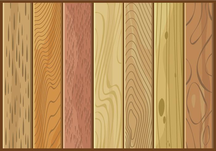 Verschiedene Arten von Holz Textur Free Vector
