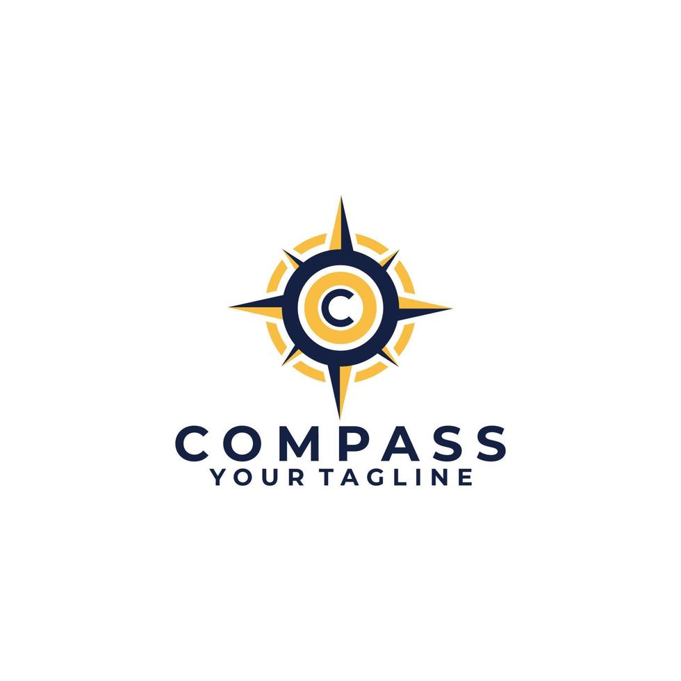 Kompass-Logo-Symbolvektor isoliert vektor