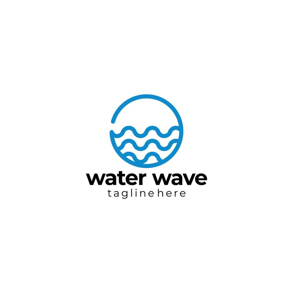 vatten Vinka logotyp ikon vektor isolerat