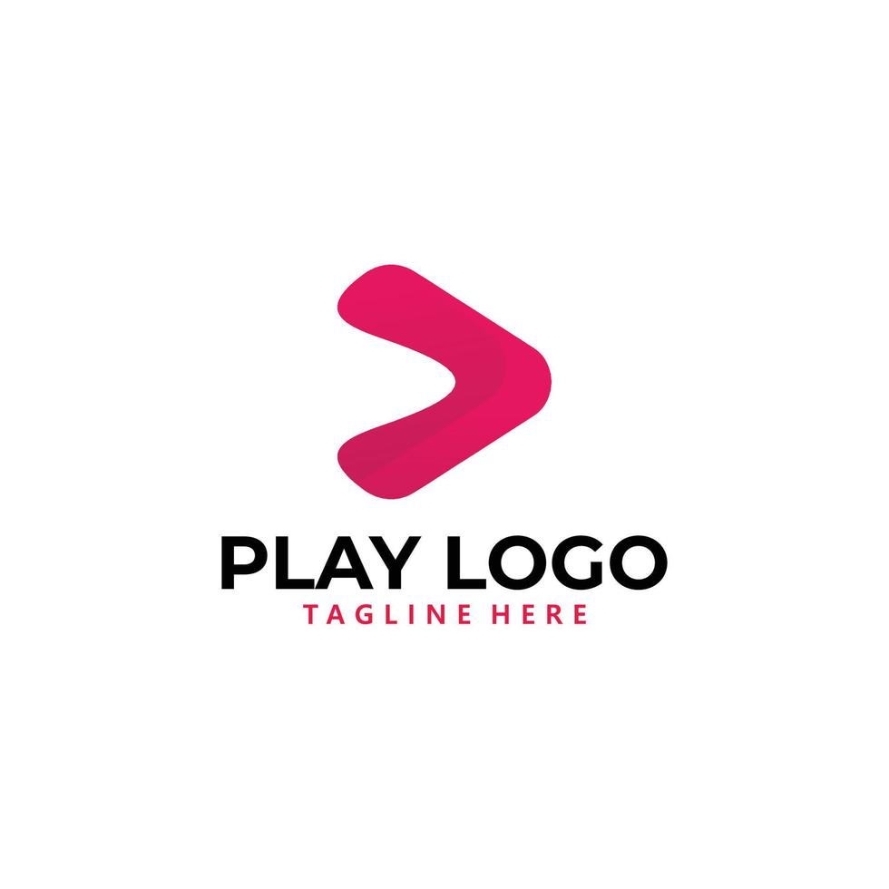 Logo-Icon-Vektor abspielen isoliert vektor
