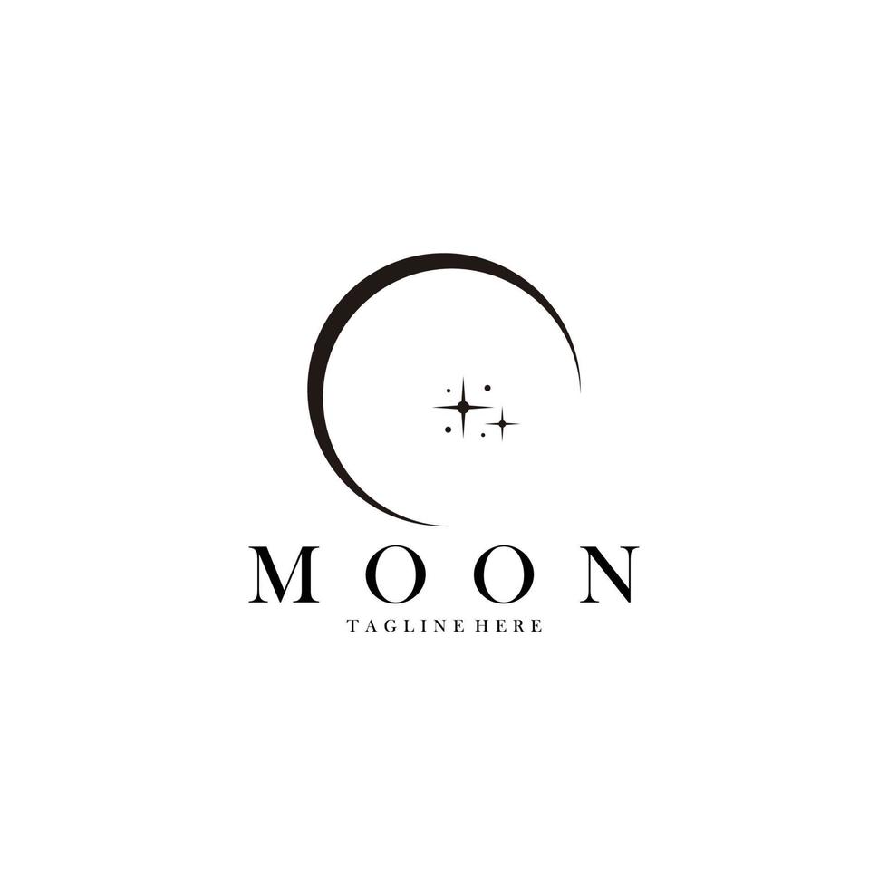 Mond-Logo-Icon-Vektor isoliert vektor