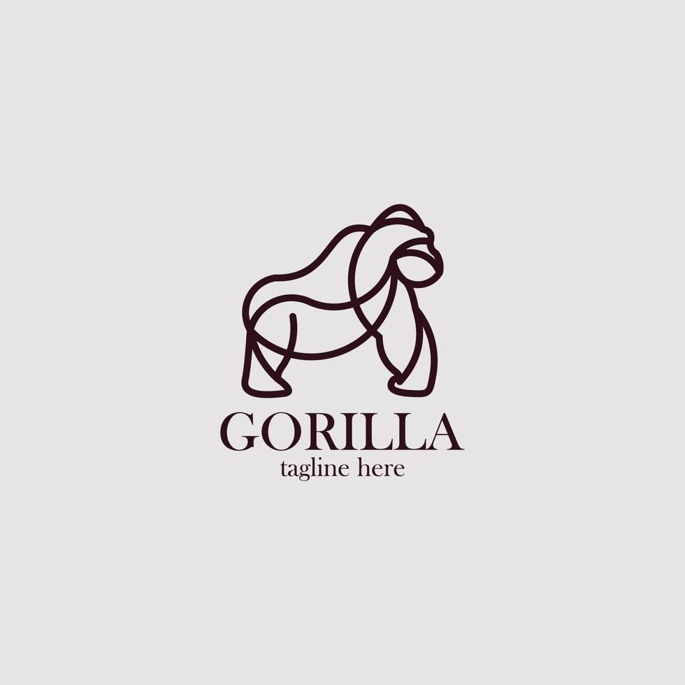 Gorilla-Logo-Symbolvektor isoliert vektor