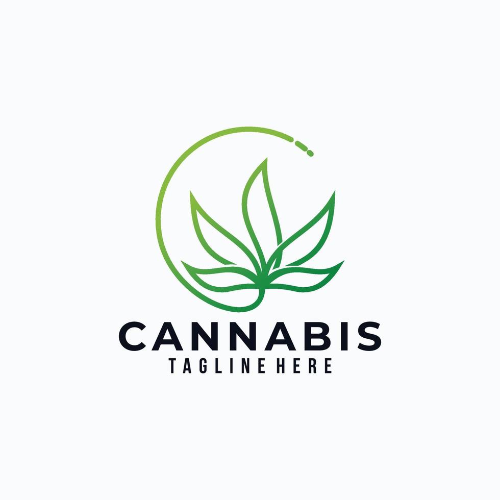 Cannabis-Logo-Symbolvektor isoliert vektor