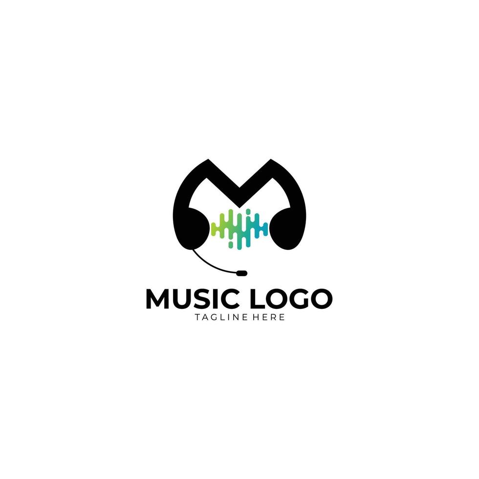 musik logotyp ikon vektor isolerade