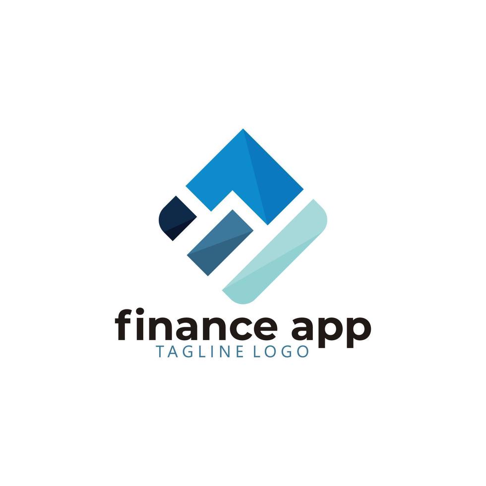 Finanz-App-Logo-Icon-Vektor isoliert vektor