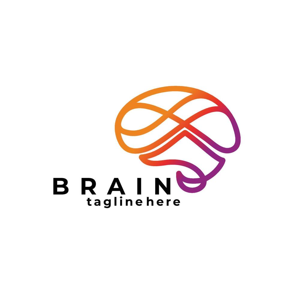 Gehirn-Logo-Icon-Vektor isoliert vektor