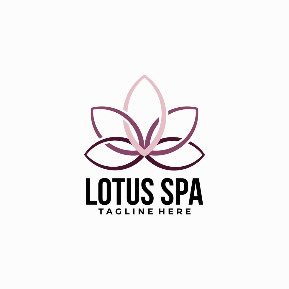 Lotus Spa Logo Symbolvektor isoliert vektor