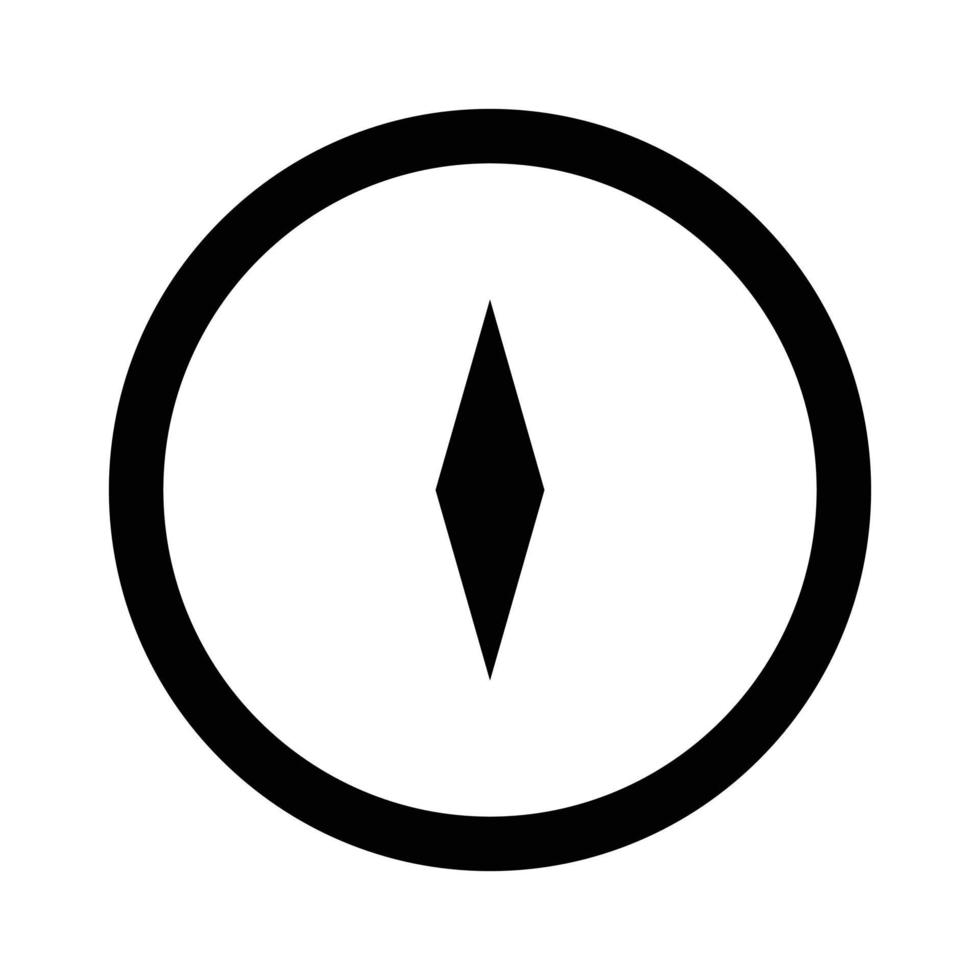 Kompass-Symbol-Silhouette vektor