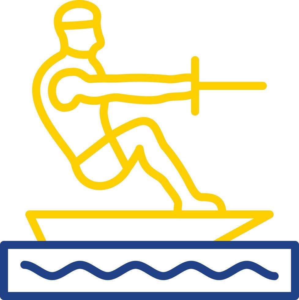 Barfuß-Skifahren-Vektor-Icon-Design vektor