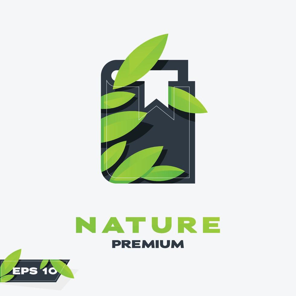 Zeitschrift Natur lässt Logo vektor