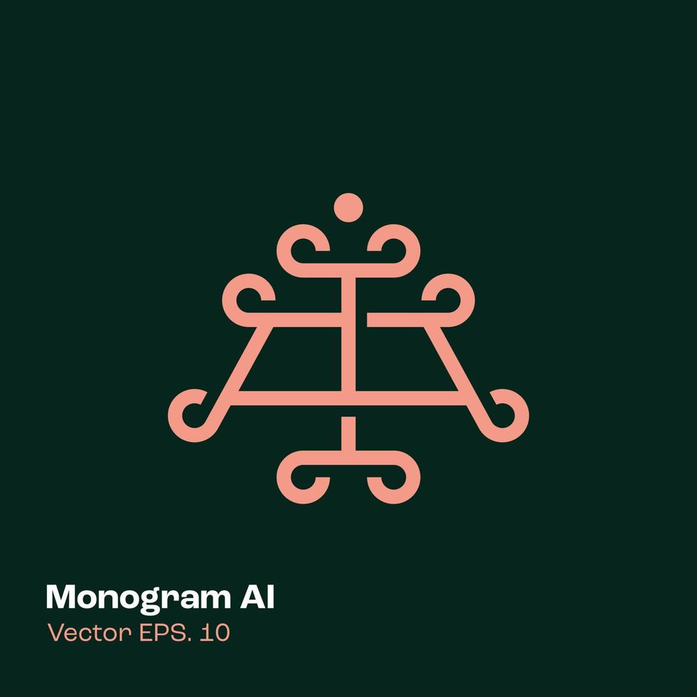 Monogramm-AI-Logo vektor
