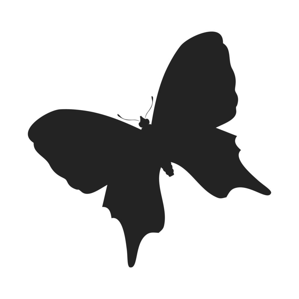 abstrakt svart fjäril. vektor illustration