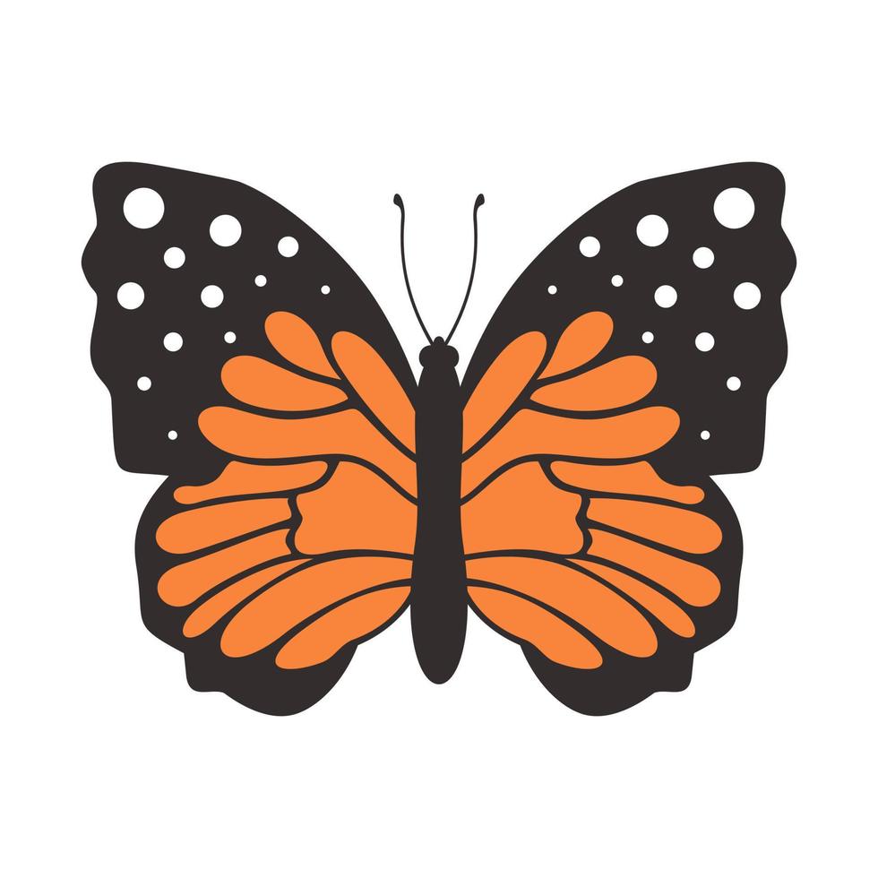 Schmetterling im flachen Stil. Vektor-Illustration vektor
