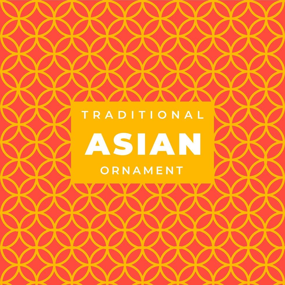 traditionelles asiatisches traditionelles asiatisches geometrisches ornament. vektorillustration welle vektor