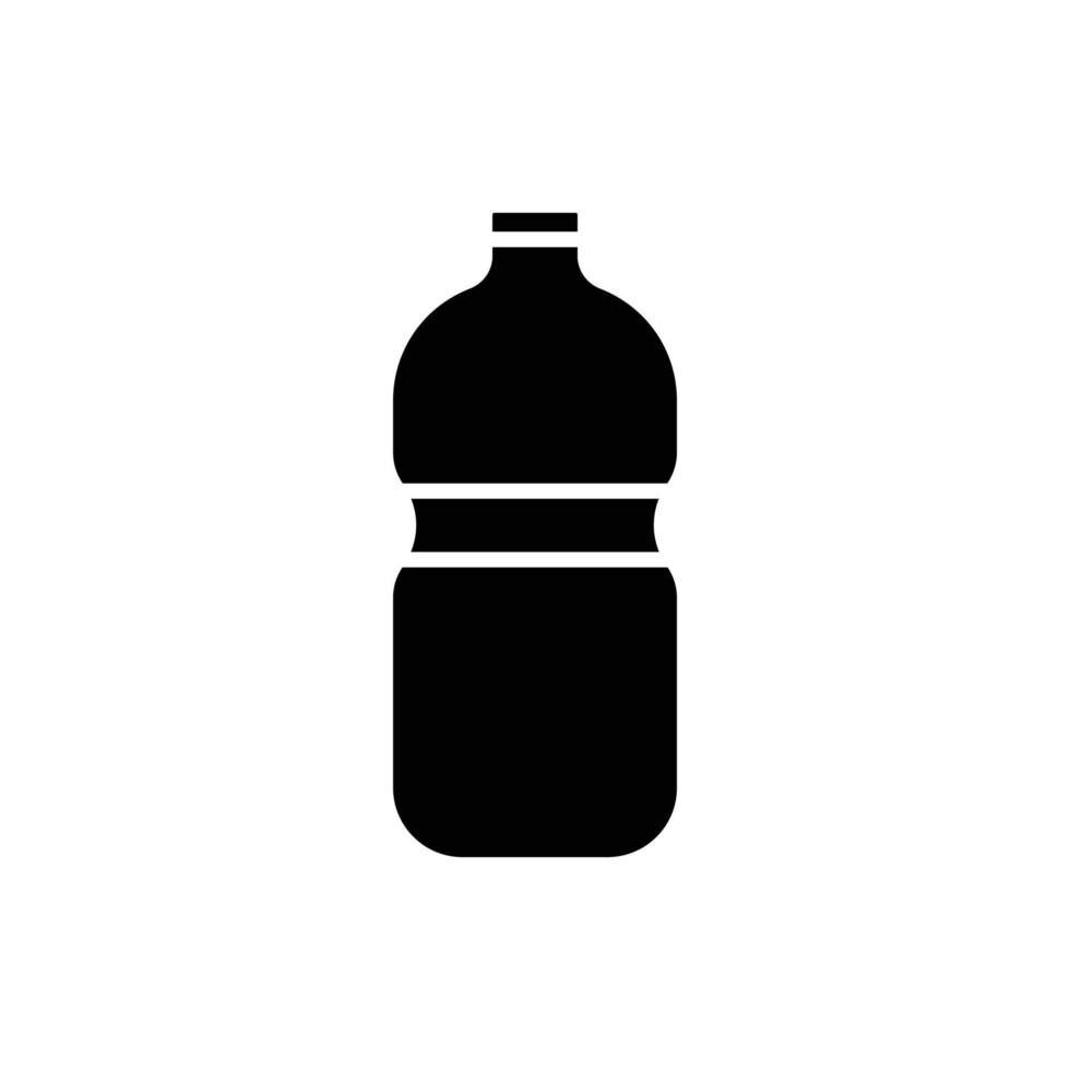 Abbildung des Symbols für Mineralflaschen. Glyphen-Symbolstil. Symbol im Zusammenhang mit Fitness. einfaches Vektordesign editierbar vektor