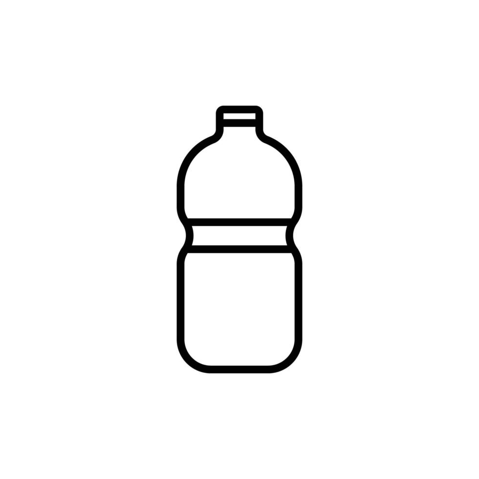 Abbildung des Symbols für Mineralflaschen. Liniensymbolstil. Symbol im Zusammenhang mit Fitness. einfaches Vektordesign editierbar vektor