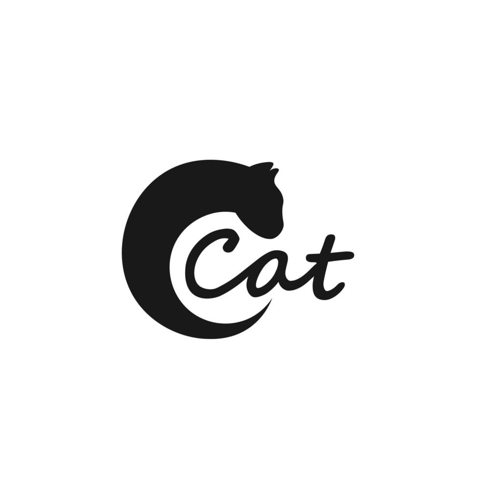 katt logotyp djur design symbol vektor