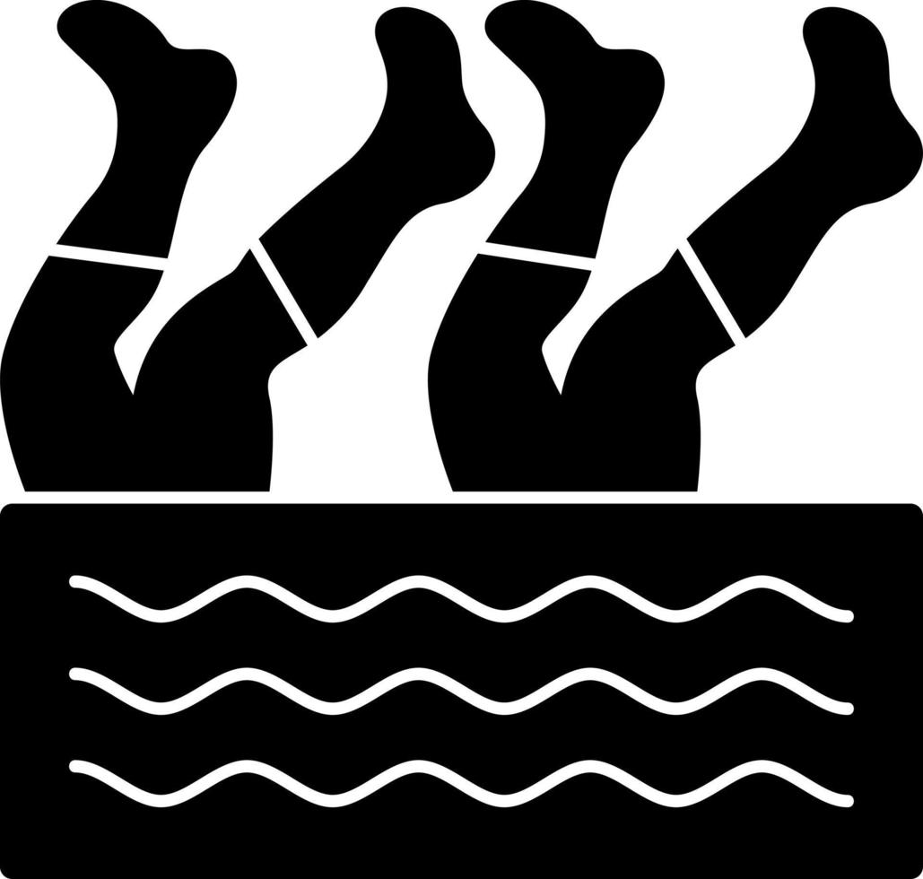 künstlerisches Schwimmvektor-Icon-Design vektor