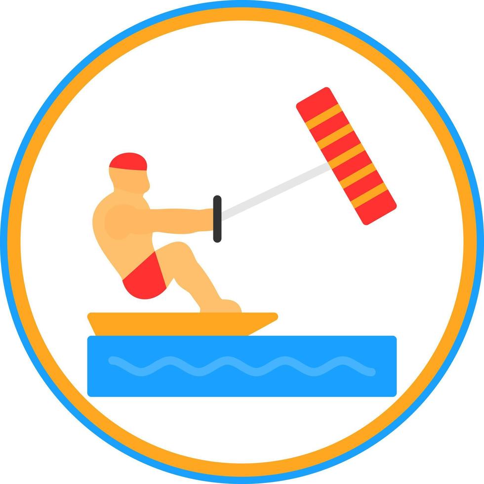 Kitesurfen-Vektor-Icon-Design vektor