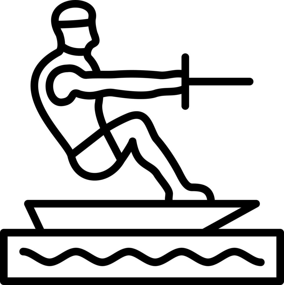 Barfuß-Skifahren-Vektor-Icon-Design vektor