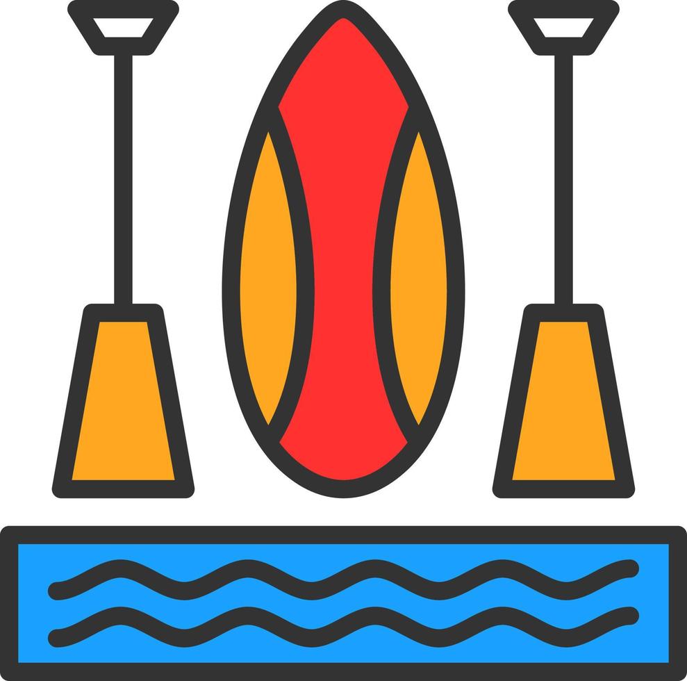 Paddleboarding-Vektor-Icon-Design vektor