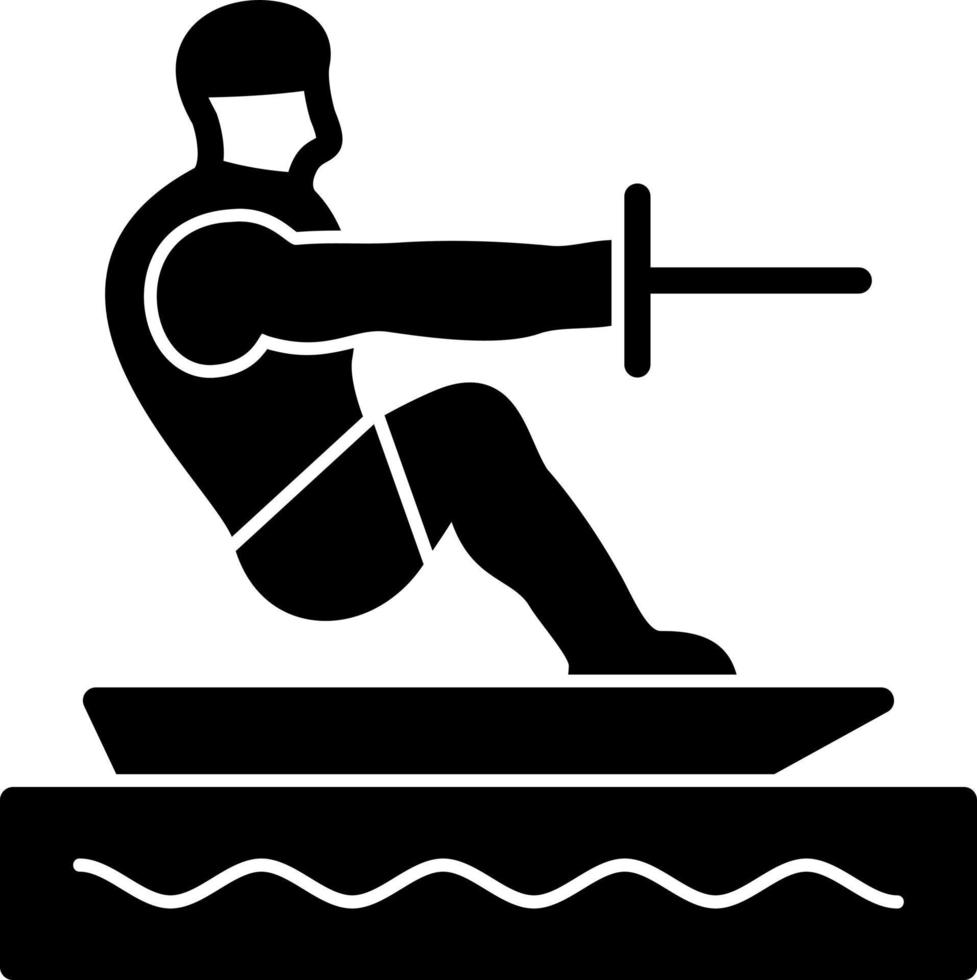 Barfuß-Skifahren-Vektor-Icon-Design vektor