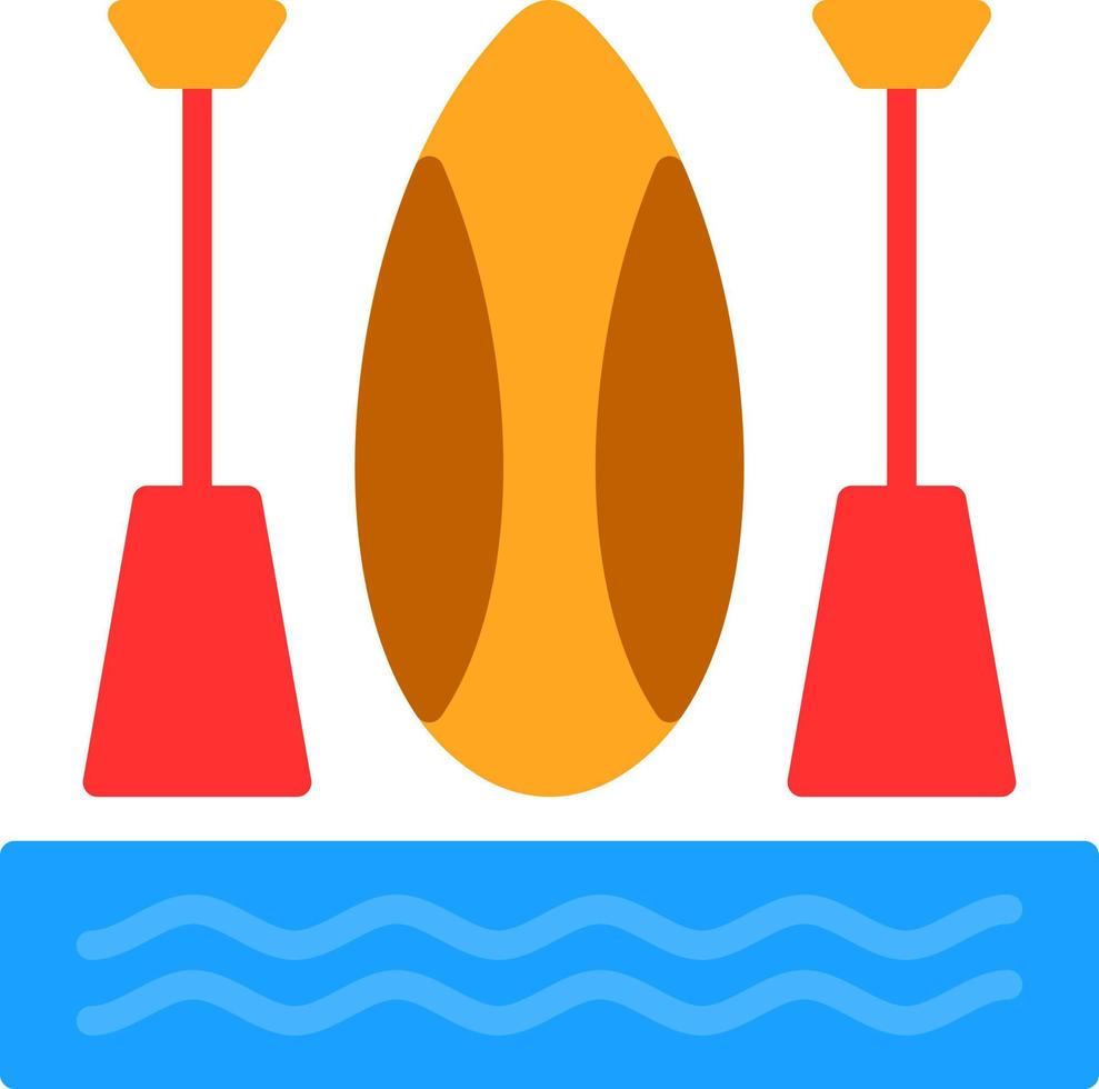 Paddleboarding-Vektor-Icon-Design vektor