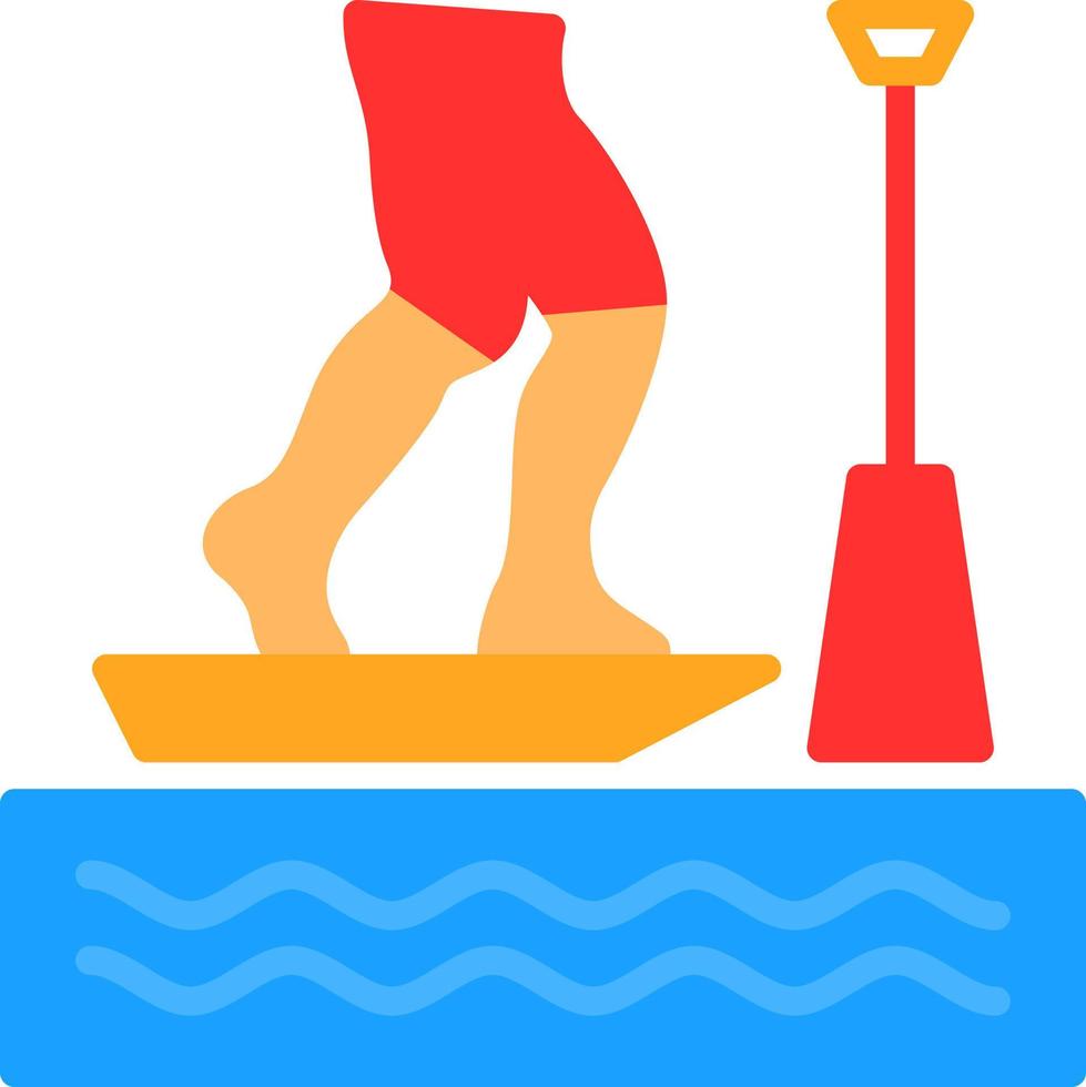 Standup-Paddleboarding-Vektor-Icon-Design vektor