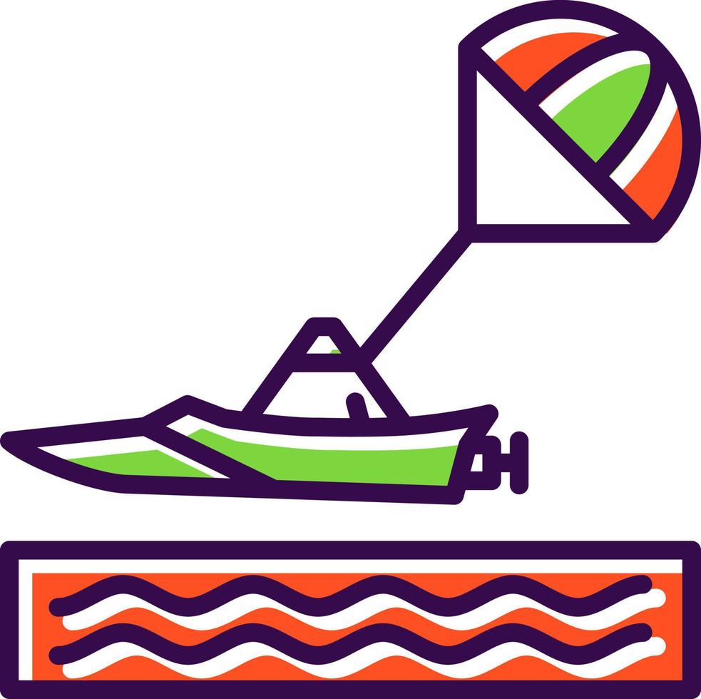 Parasailing-Vektor-Icon-Design vektor