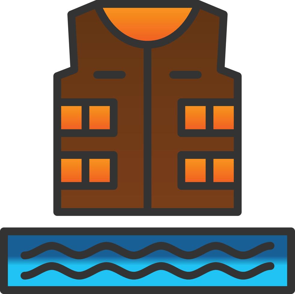 Schwimmweste-Vektor-Icon-Design vektor