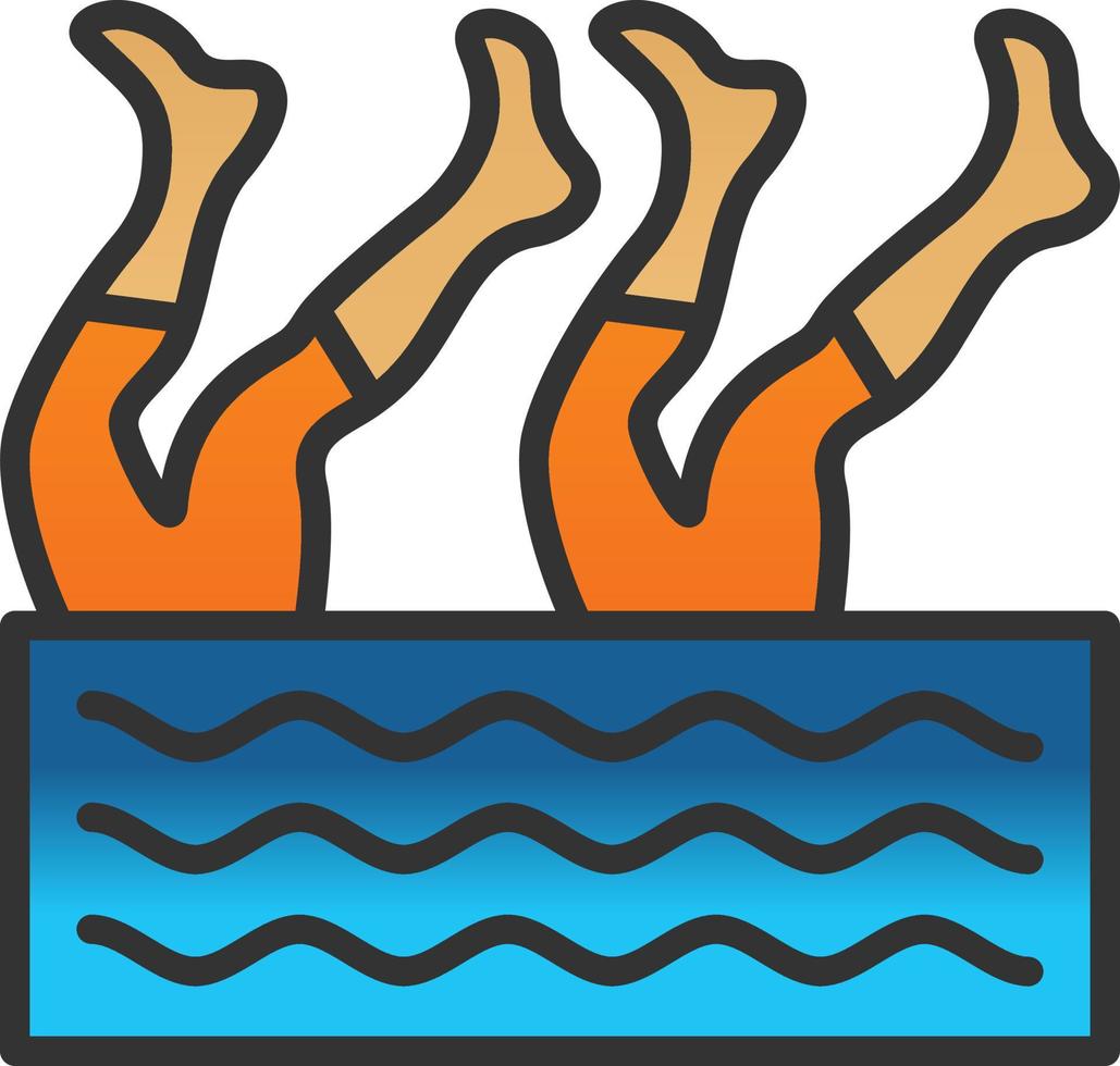 künstlerisches Schwimmvektor-Icon-Design vektor