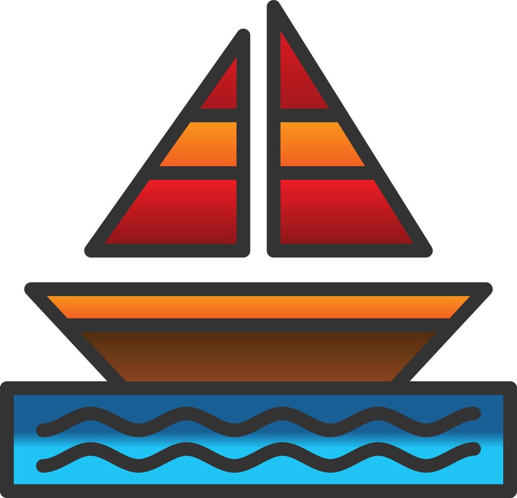 segling vektor ikon design