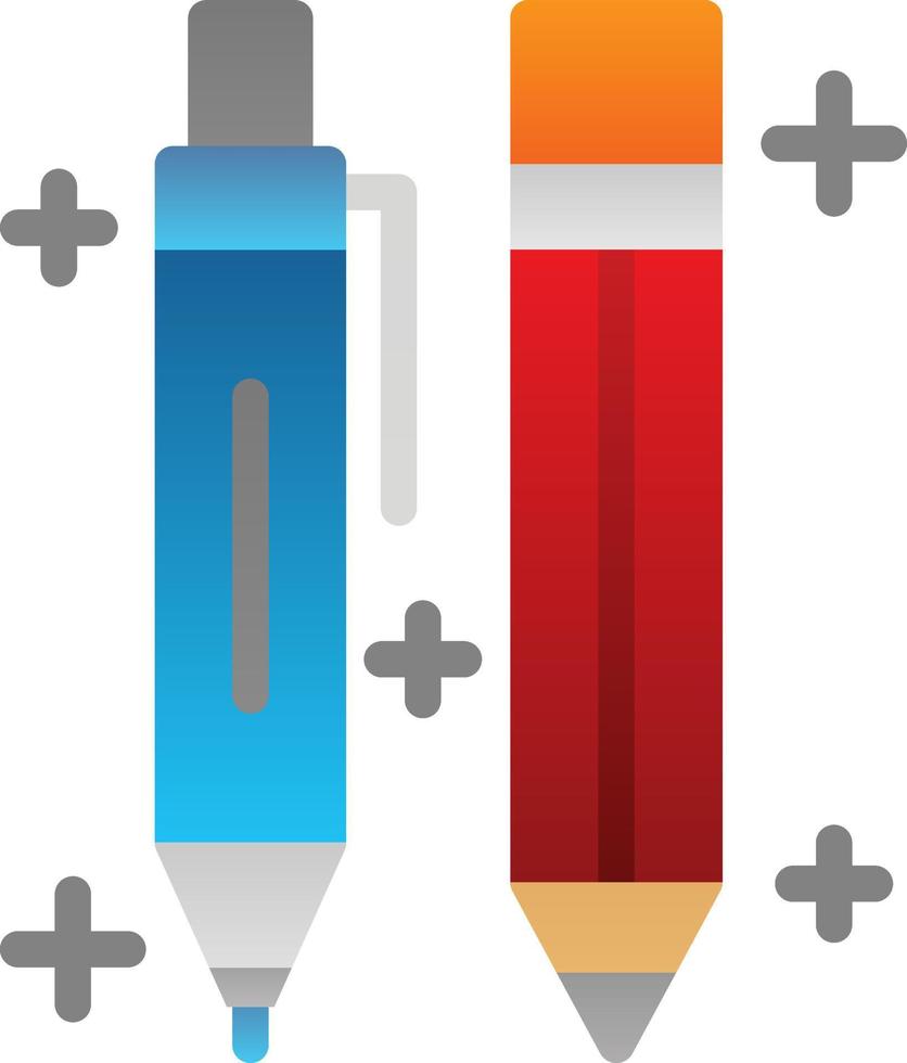 Stift und Bleistift-Vektor-Icon-Design vektor
