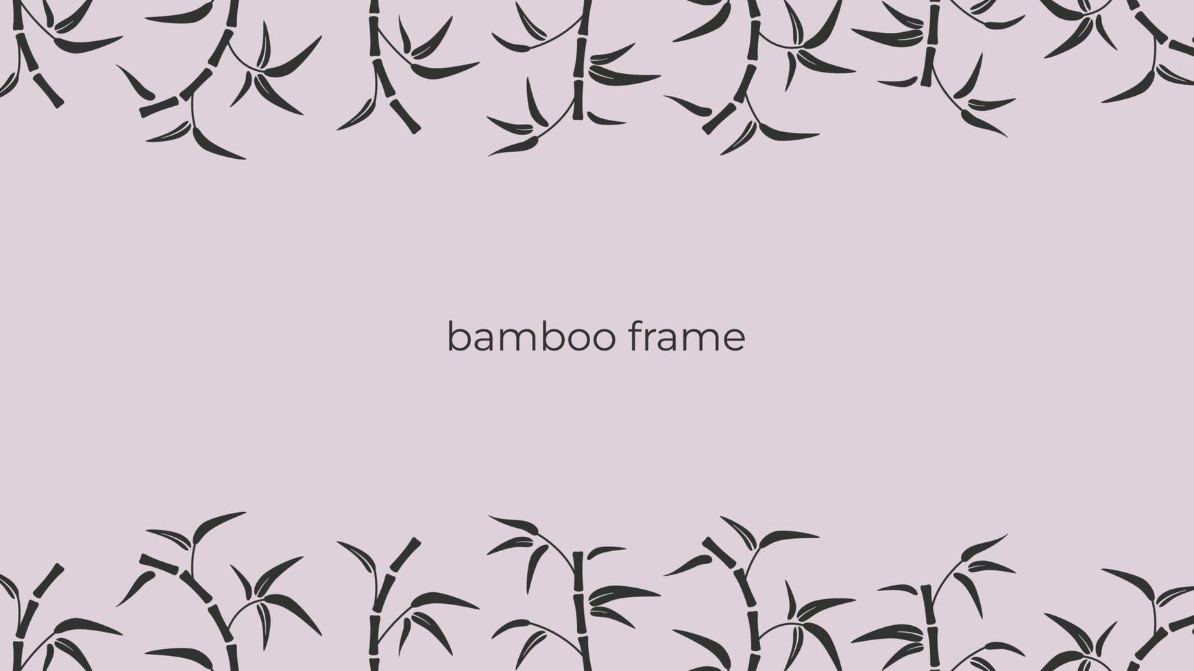 Blumenrand mit Bambus vektor