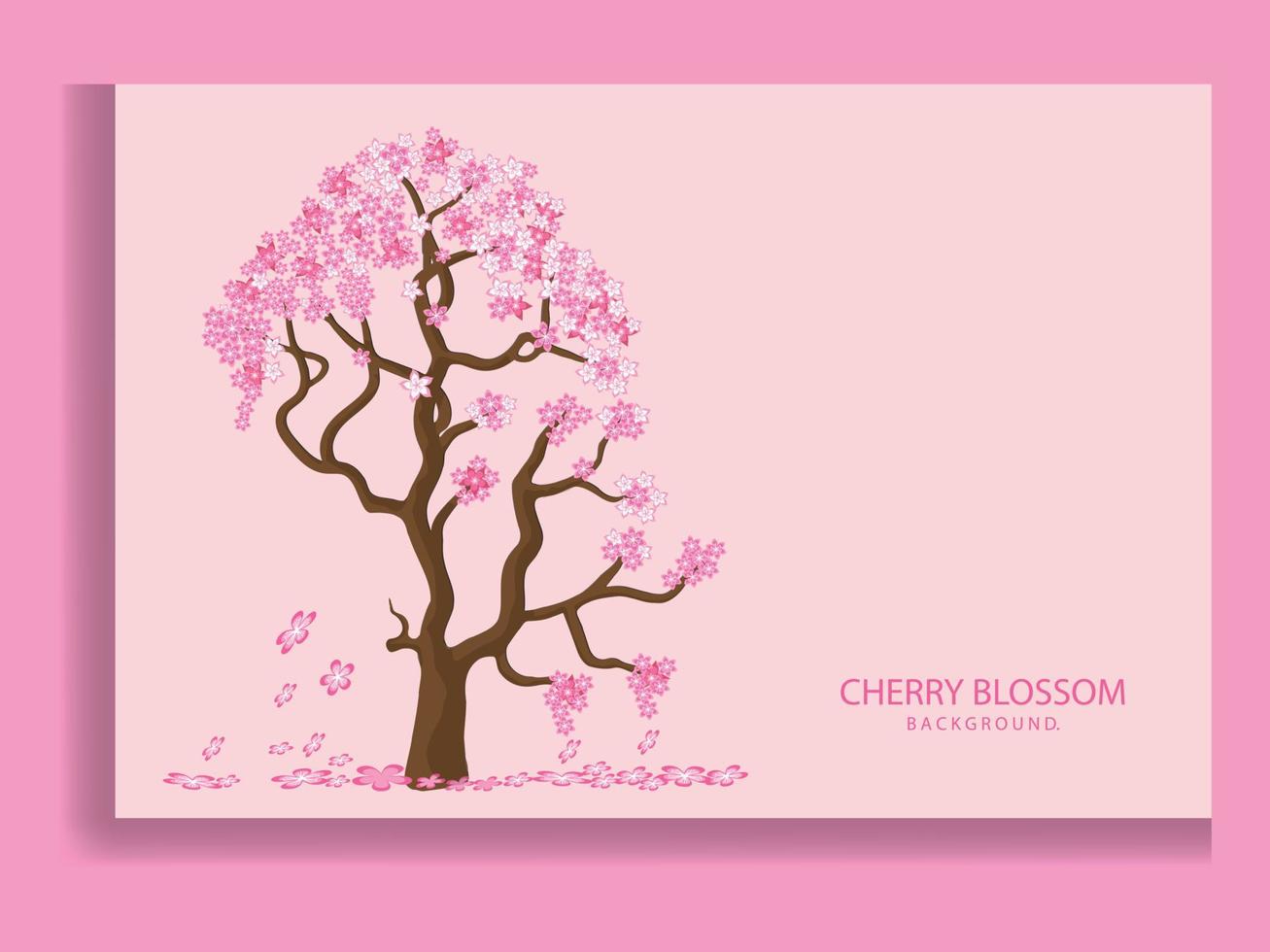 sakura blomma gren. fallande kronblad, blommor. isolerade flygande realistiska japanska rosa körsbär eller aprikos blommiga element faller ner vektor bakgrund. körsbärsblom gren, blomblad illustration