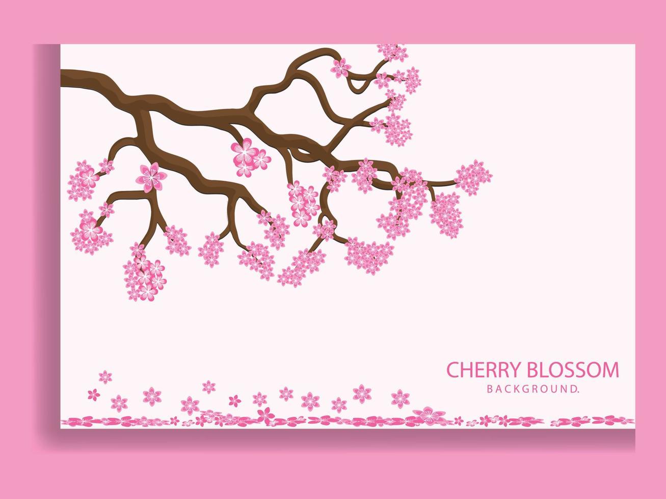 Sakura-Blütenzweig. fallende Blütenblätter, Blumen. isolierte fliegende realistische japanische rosa kirsch- oder aprikosenblumenelemente fallen vektorhintergrund herunter. kirschblütenzweig, blütenblattillustration vektor